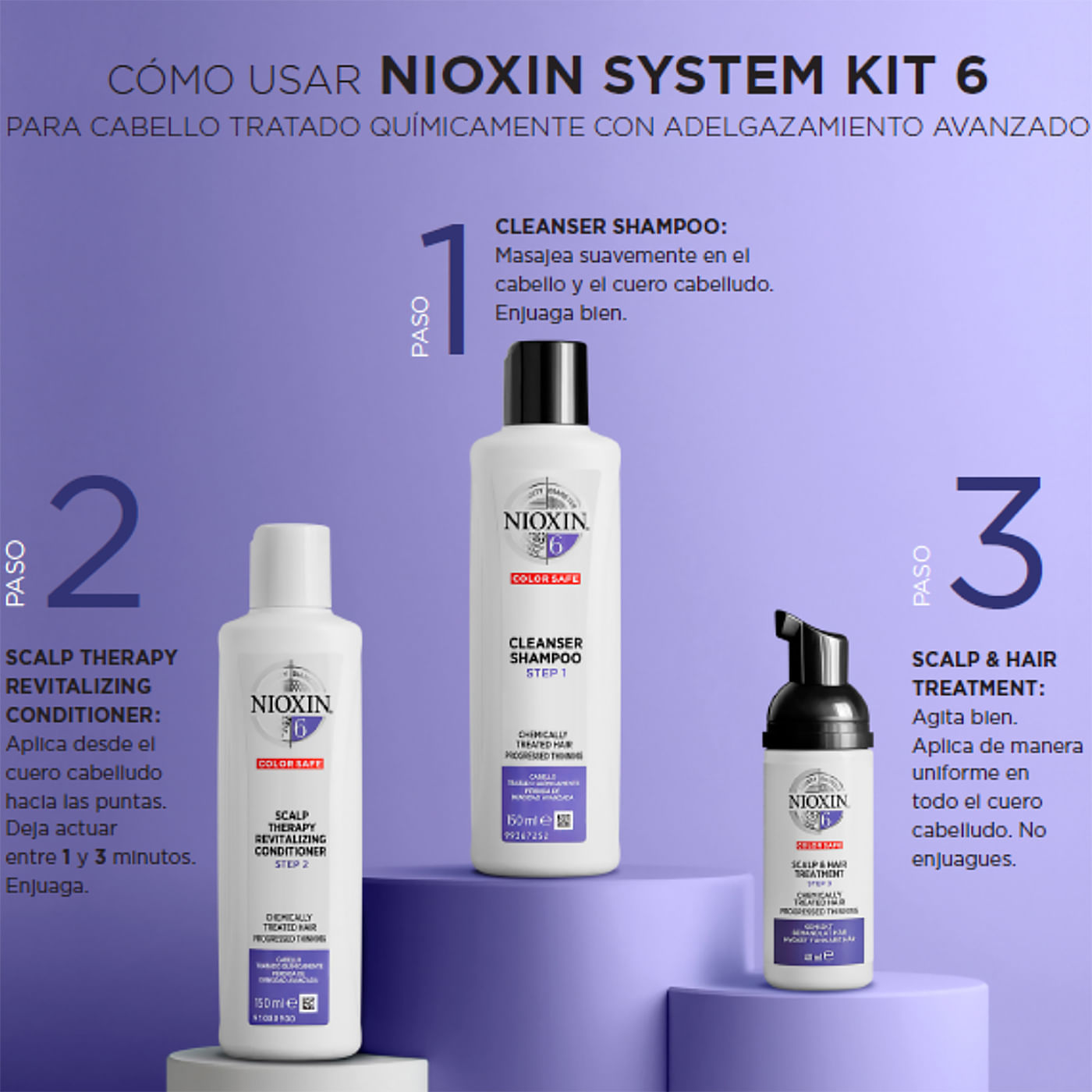 Nioxin Sistema #6 Kit de 3