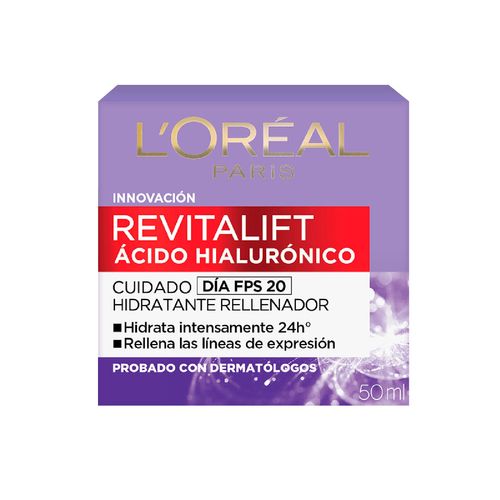 Crema Hidratante Revitalift Acido Hialuronico Loreal 50ml