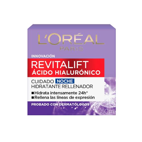 Crema hidratante noche Revitalift Acido Hialuronico Loreal 5