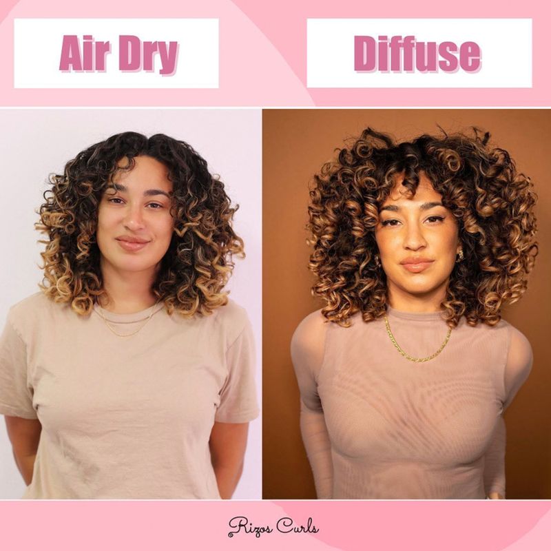 Rizos Curls Difusor Para Secar el Cabello Rizado en Color de Rosa