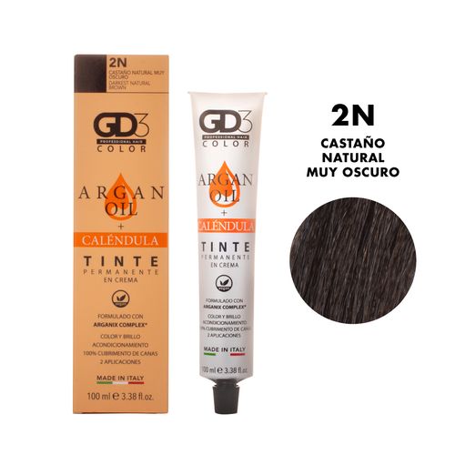 Tinte Permanente en Crema GD3 2N Castaño Natural muy oscuro