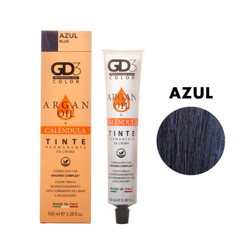 Tinte Permanente en Crema GD3 Azul