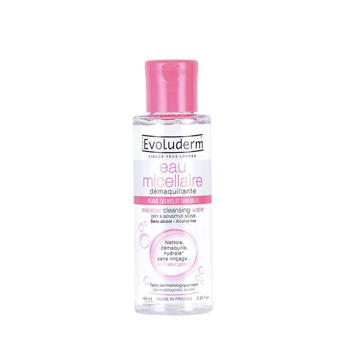 Agua micelar desmaquillante para piel seca y sensible 100 ml