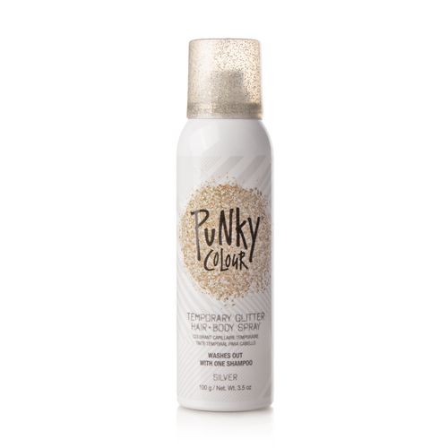 Spray Color Temporal Silver Glitter (Cuerpo y Cabello)