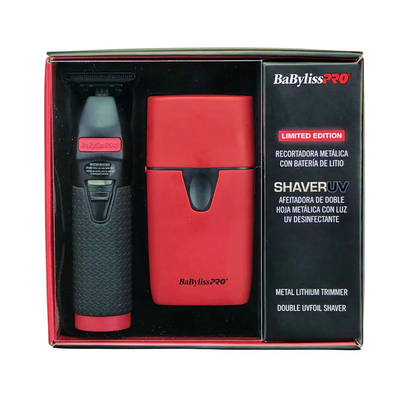 Combo-Trimmer-fx-y-Shaver-UV-Negro-Rojo