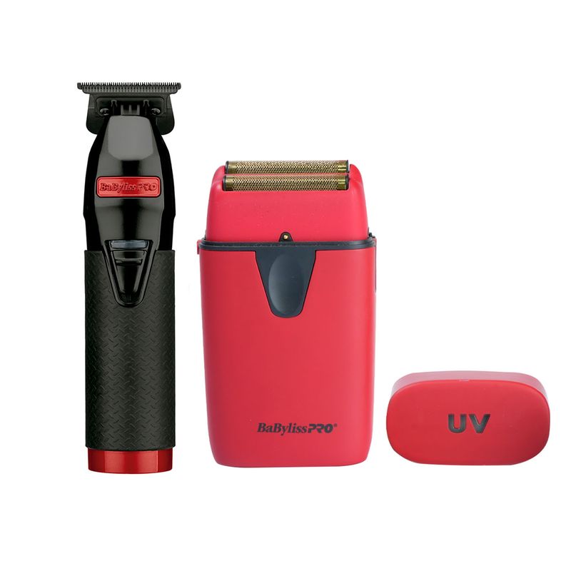 Combo-Trimmer-fx-y-Shaver-UV-Negro-Rojo