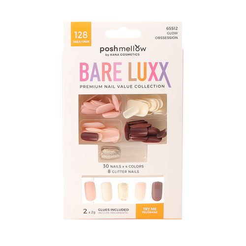 Paquete de Uñas Glow Obession Bare Luxx