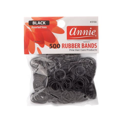 Annie Ligas Elasticas Black 500pzs