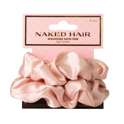 Set Scrunchie Satin Espiral Pink Naked Hair