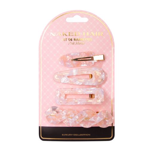 Set de Barrettes Pink Marble Naked Hair