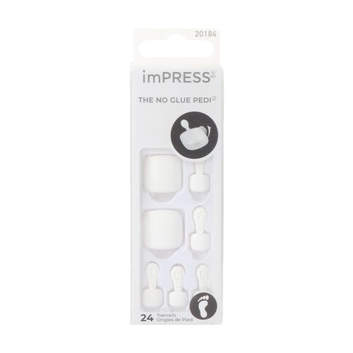 Uñas Postizas para pies Impress Simply White