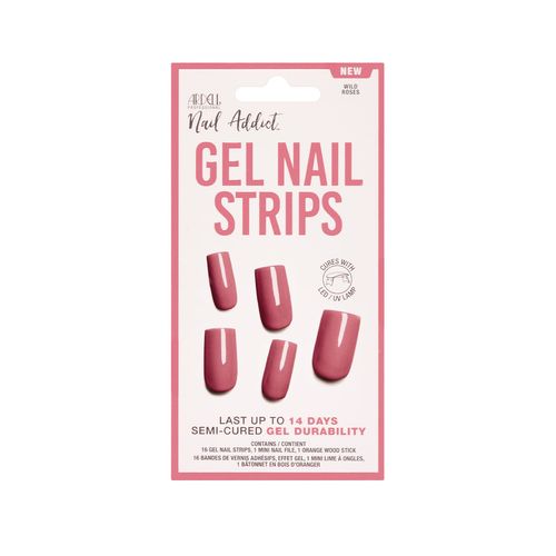 Strip Nails Wild Roses