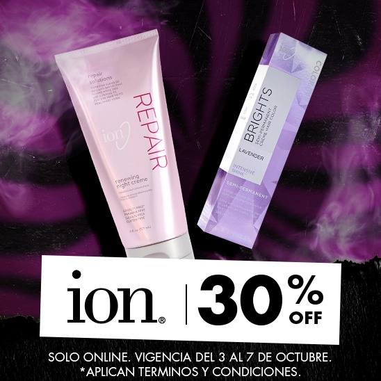 Cuida tu cabello y luce un nuevo color con nuestra marca exclusiva Ion, con un 30% de descuento