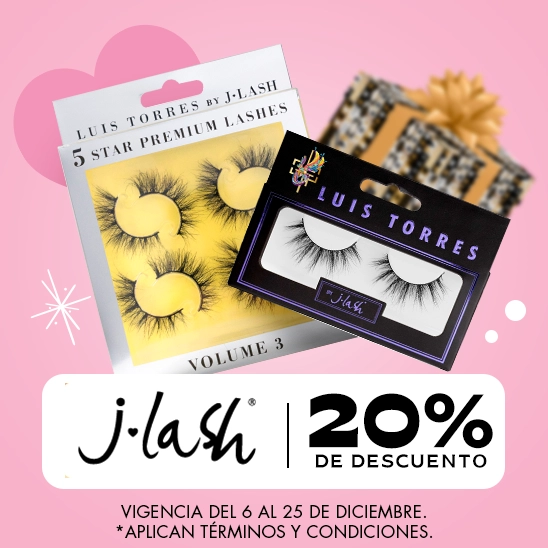 Las pestañas perfectas para complementar tu look con JLash con un 20% de descuento