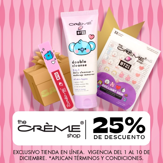 Cuida tu piel con la ternura de The Creme Shop con un 25% de descuento