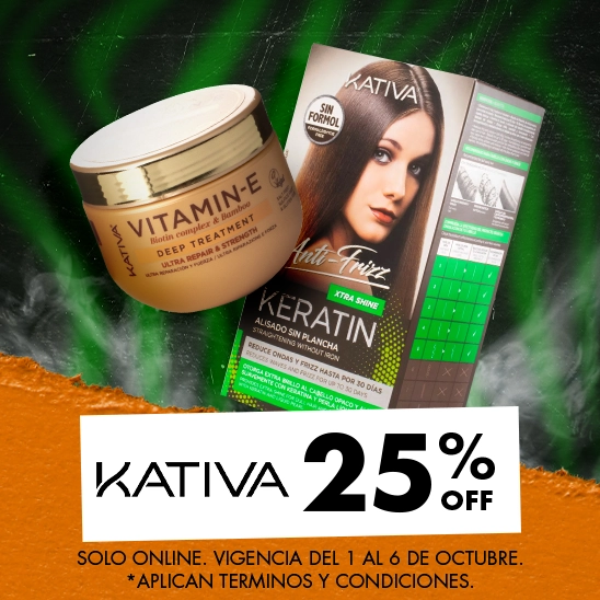 Cabello liso que dura muchisimo con Kativa con un 25% de descuento