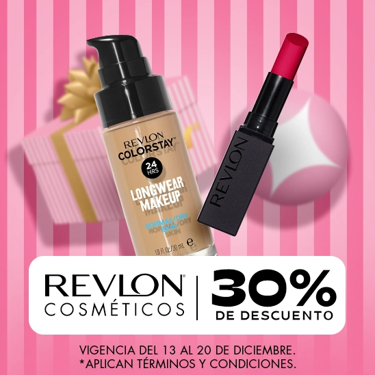 Maquillaje ideal con Revlon, con un 30% de descuento