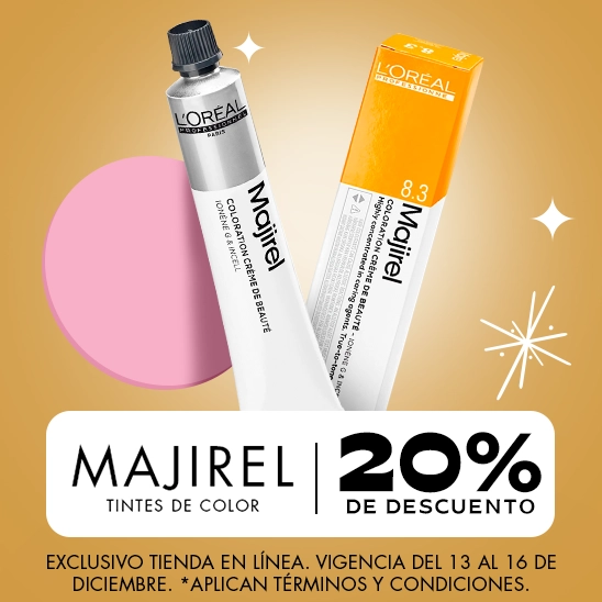 Tinte de salon en casa con Majirel con un 20% de descuento