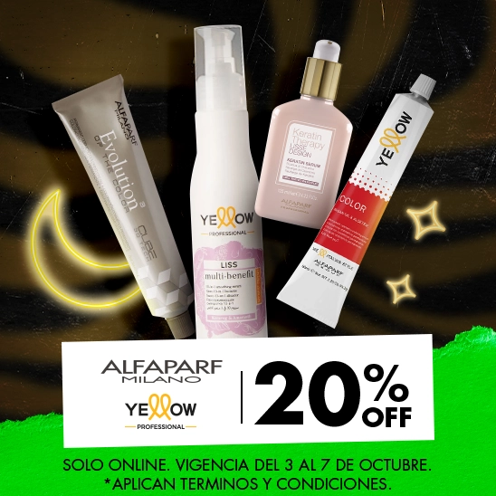 El poder italiano para tu cabello con Yellow y Alfaparf con un 20% de descuento