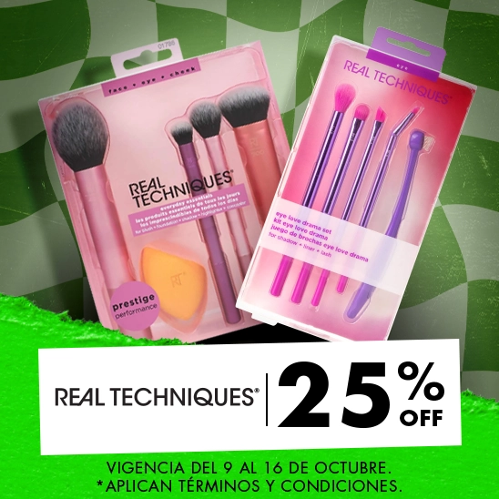 Las herramientas perfectas para tu makeup con Real Techniques con un 25% de descuento