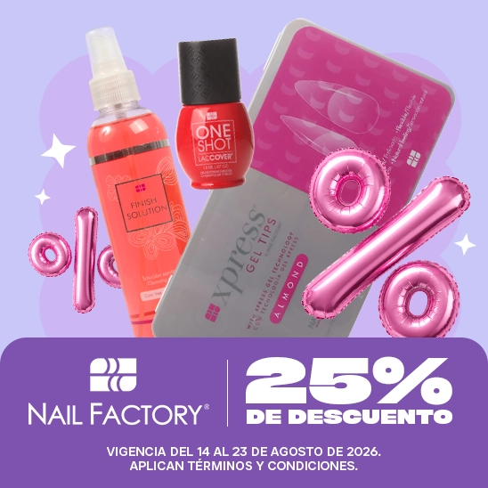 Nail Factory 25% de descuento Uñas de salon en casa con Nail Factory con un 25% de descuento