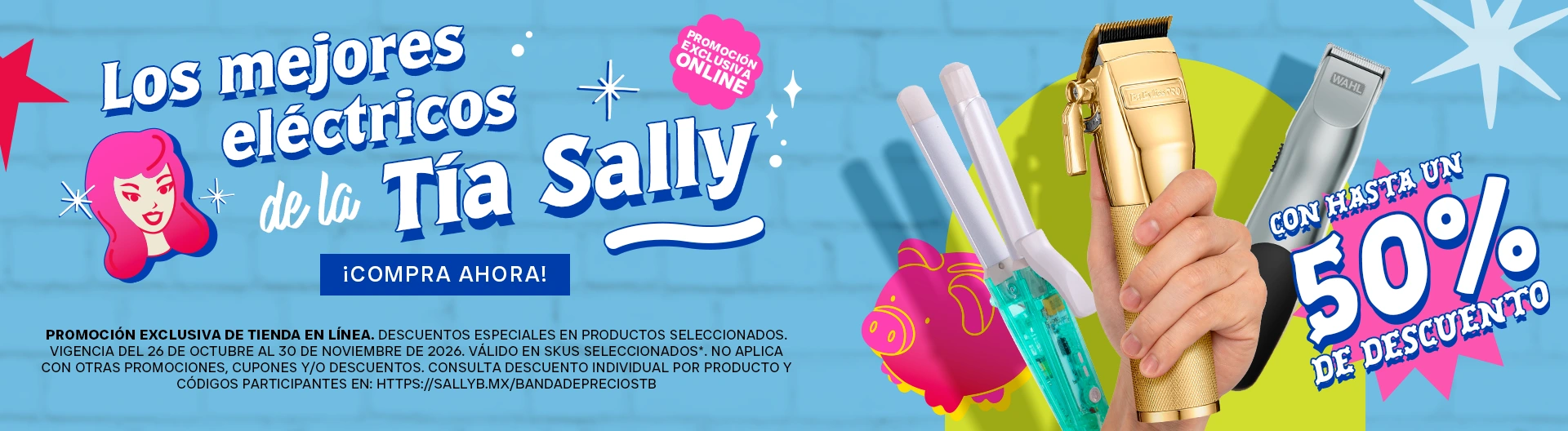 Los mejores eléctricos de la Tia Sally, con hasta un 50% de descuento