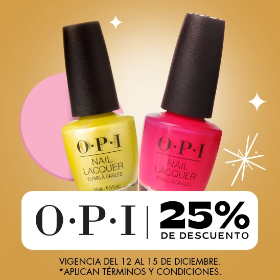 Uñas con color que dura para siempre con OPI con 25% de descuento