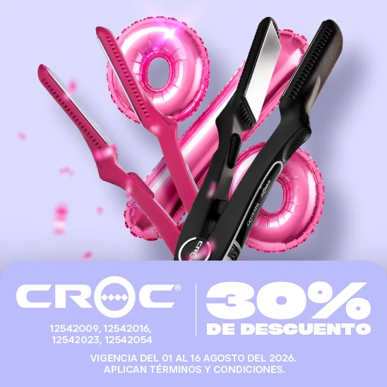 Croc 30% de descuento Logra un look perfecto con las alaciadoras de Croc, con un 30% de descuento