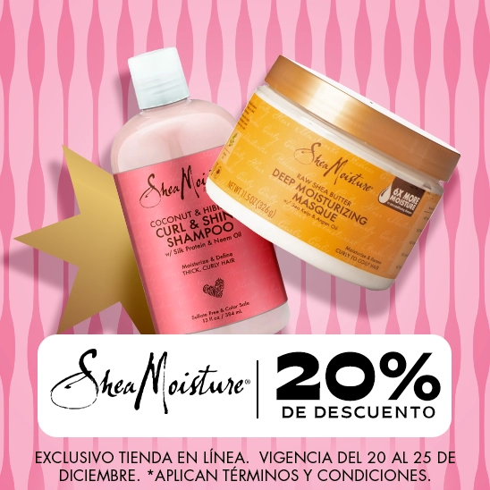 Hidratación perfecta para revivir tu cabello con Shea Moisture con un 20% de descuento