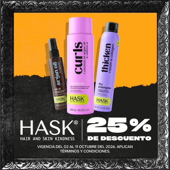 Cuidado amable con tu cabello con Hask con un 25% de descuento