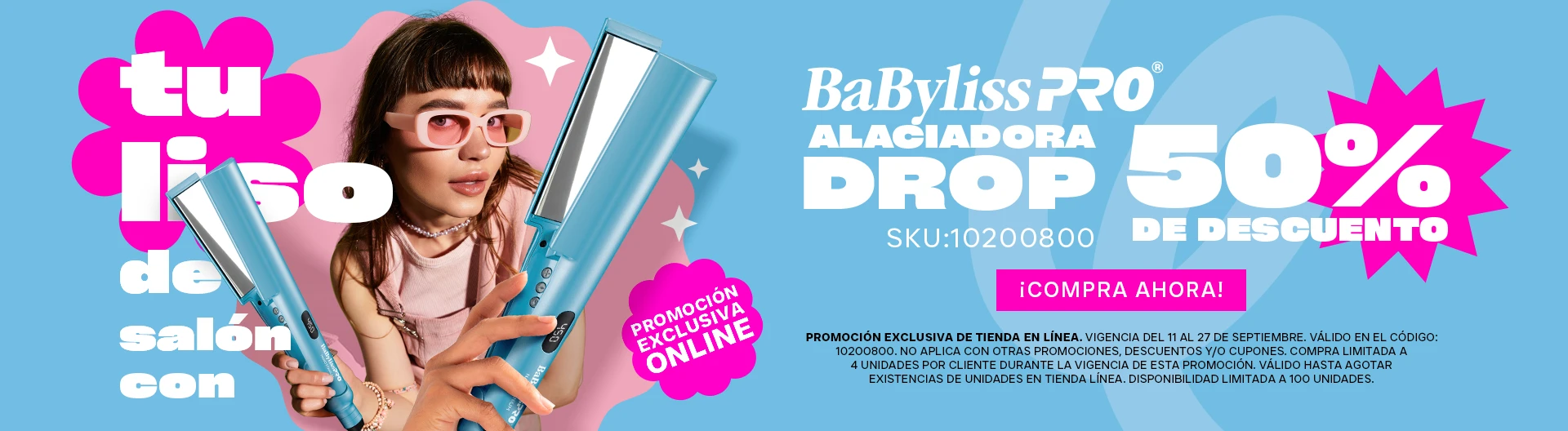 El alaciado de salón que buscas con la Alaciadora Drop con un 50% de descuento