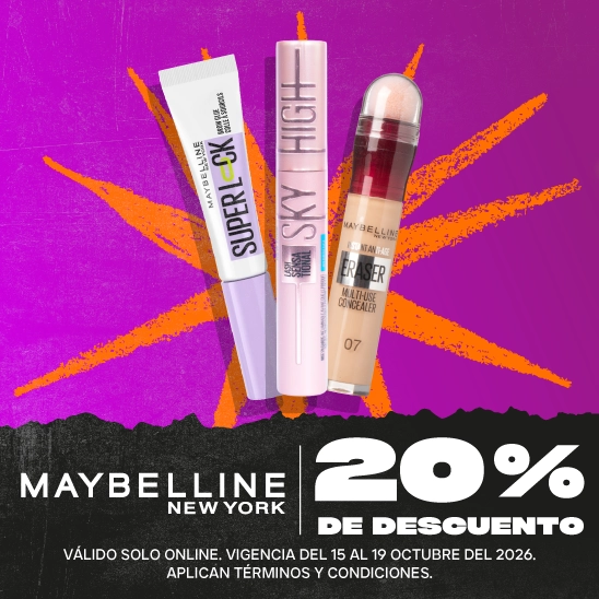 Maquillaje perfecto con Maybelline con un 20% de descuento