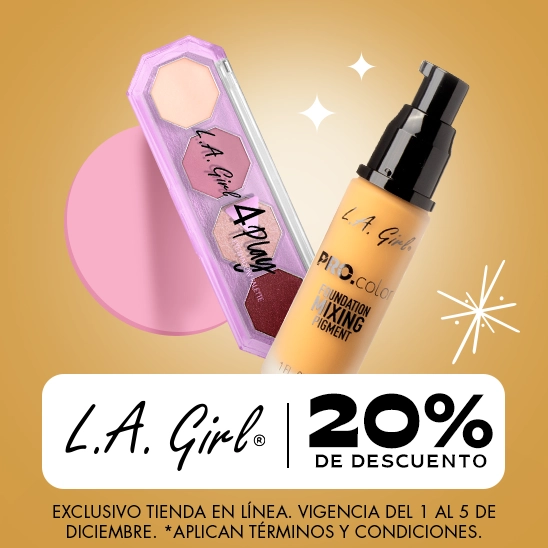 LA Girl tiene todo para un look completo con un 20% de descuento