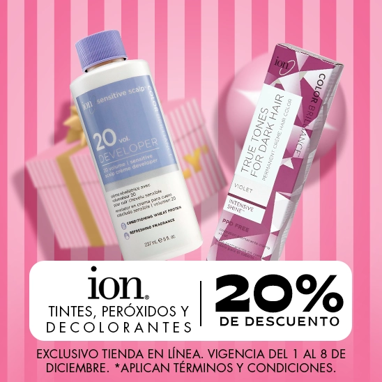 Luce un nuevo color con nuestra marca exclusiva Ion, con un 20% de descuento