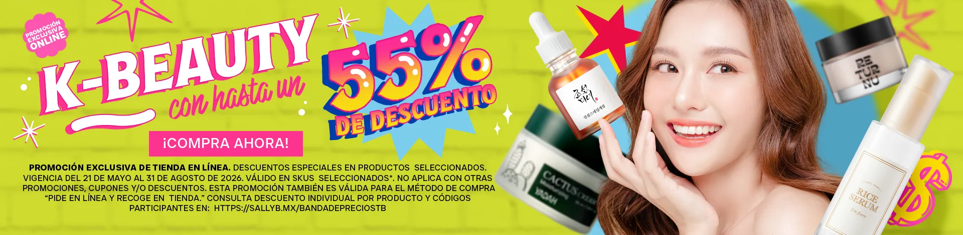 Hasta 55% DESC kbeauty tia billetes
