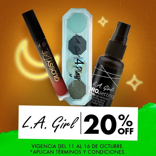 LA Girl tiene todo lo que necesitas para complementar tu look en este Halloween con un 20% de descuento