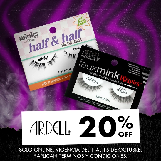 Las pestañas profesionales de Ardell es lo que necesitas para este Halloween con un 20% de descuento