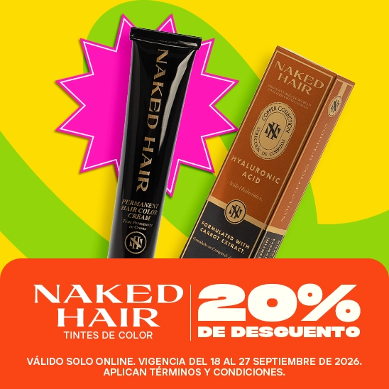 El tono que buscas con Naked Hair Tintes 20% de descuento