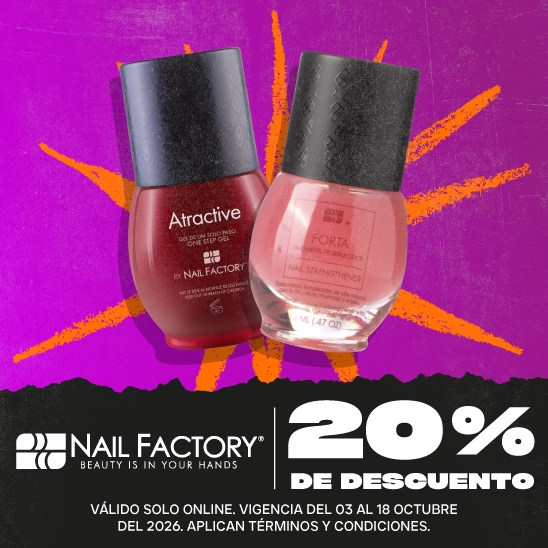 Uñas de salon en casa con Nail Factory con un 20% de descuento