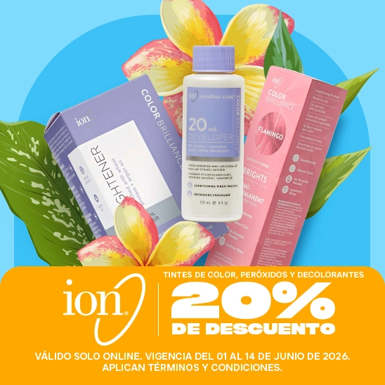 Tu nuevo tono lo tiene Ion Coloración con un 20% de descuento