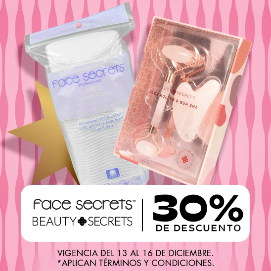 Encuentra el accesorio perfecto con Beauty Secrets y Face secrets al 30% de descuento