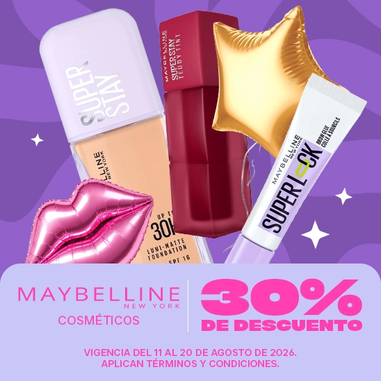Maybelline 30% de descuento Maquillaje perfecto con Maybelline con un 30% de descuento