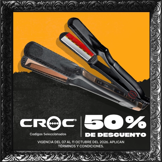 Logra un look perfecto con las alaciadoras de Croc, con un 50% de descuento