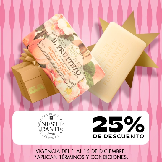 Piel deliciosa y suave con los jabones Nesti Dante, con un 25% de descuento