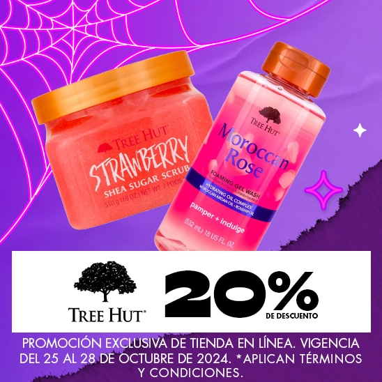 Consiente tu piel con Tree Hut, con un 20% de descuento