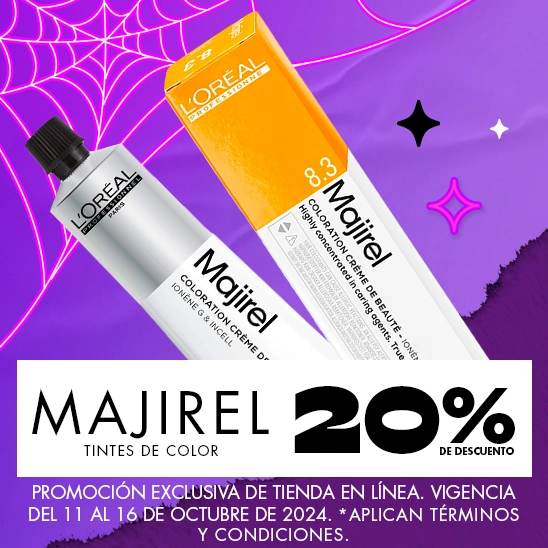 Tinte de salon en casa con Majirel con un 20% de descuento