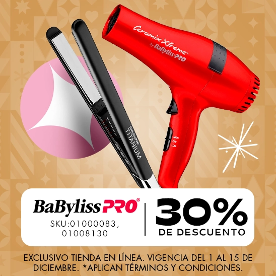 Logra un estilo perfecto con Babyliss con un 30% de descuento