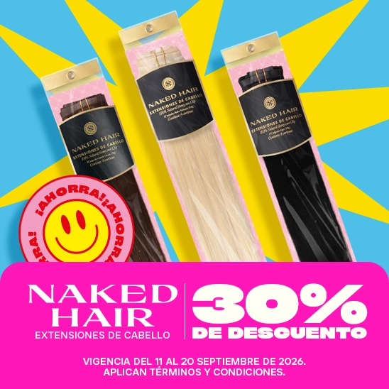 Más volumen, más largo con las extensiones de Naked Hair con un 30% de descuento