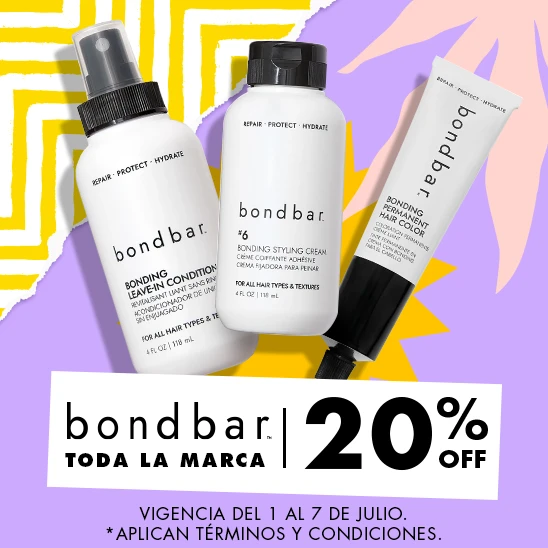 Revive tu cabello seco con Bondbar, exclusivo de sally, con un 20% de descuento