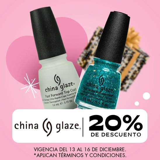 Uñas brillantes que duran todo el día con China Glaze con un 20% de descuento